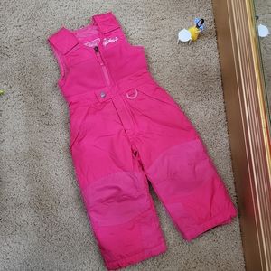 Snowbib pant Winter snowWeatherproof Toddler girl pink snowbib pant 2T